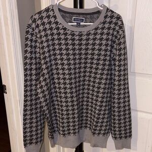 Club Room Black and Gray Houndstooth Sweater Men/Women? Large